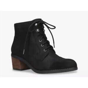 Bella Vita Sarina 50-8551 Women's Black Leather Side Zip Biker Ankle Bootie 11W